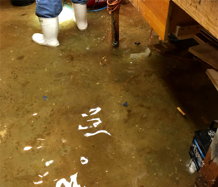 Flooded basement in Old Lyme, Connecticut. 