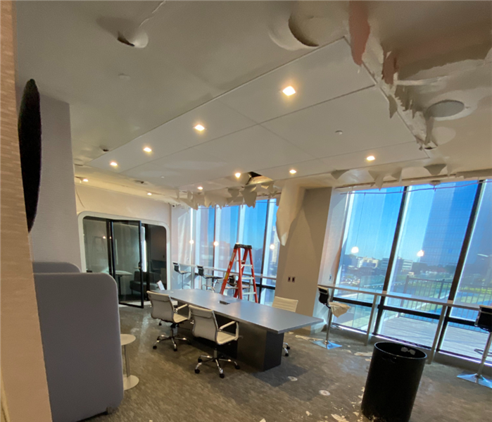 ceiling leak in conference room